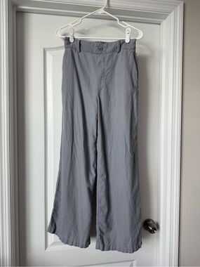 Sincerely Jules Blue Gray Linen Blend Wide Leg Pants Size Small